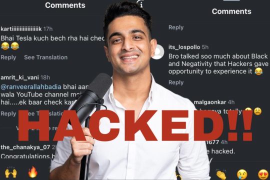 ranveer allahbadia channel hacked