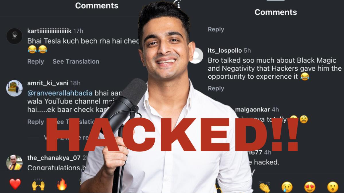 ranveer allahbadia channel hacked